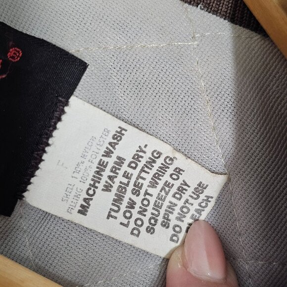 60s Vintage Brown Quilted Bomber Jacket Mens L Pla-Jac By Dunbrooke USA‎ Snap - Picture 4 of 16